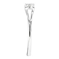 10K White Gold Diamond Cluster Promise Ring (0.11ct tw)