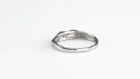 Hers Slanted Diamond Wedding Band 10K White Gold (0.01ct tw)