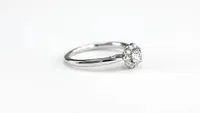 Canadian Diamond Cathedral Engagement Ring 14K White Gold (0.51ct t