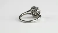 Diamond Cluster Statement Ring 14K White Gold (0.62ct tw)