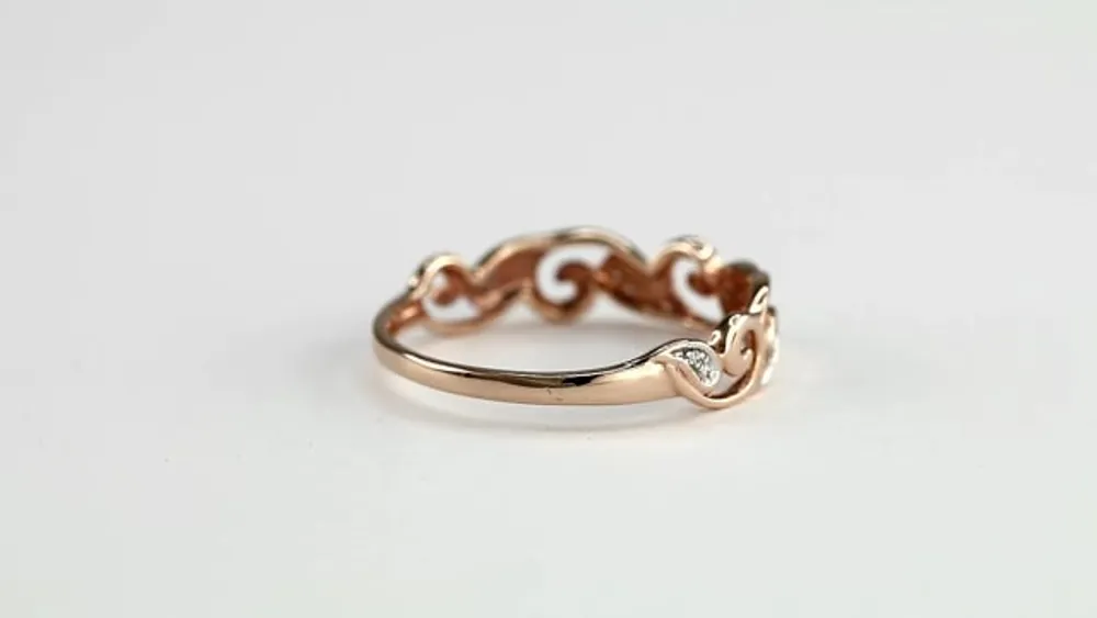 Fashion Diamond Ring 10K Rose Gold (0.023 ct tw)