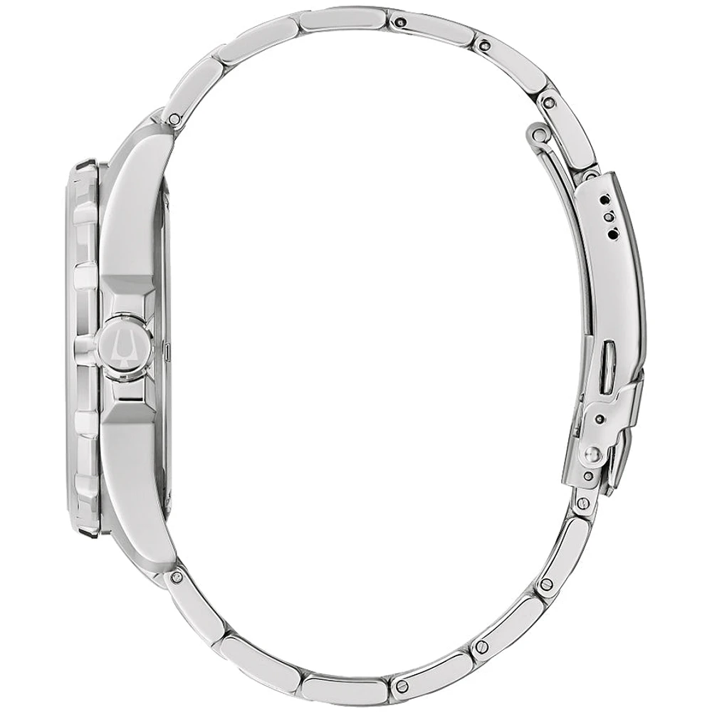 Bulova Marine Star Black Dial Stainless Steel Bracelet | 96B382