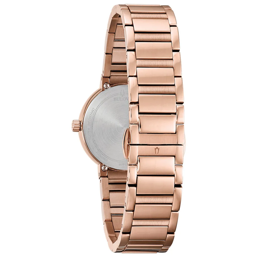 Bulova Women's Modern Diamond Rose Gold Tone Watch | 97P132