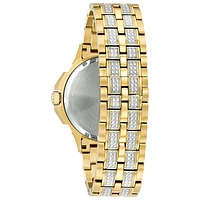 Bulova Men's Yellow Tone Crystal Watch | 98C126
