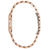 Bulova Women's Rose Goldtone Crystal Bracelet Watch | 98L235