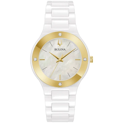 Bulova Millennia White Dial Ceramic Bracelet | 98R292