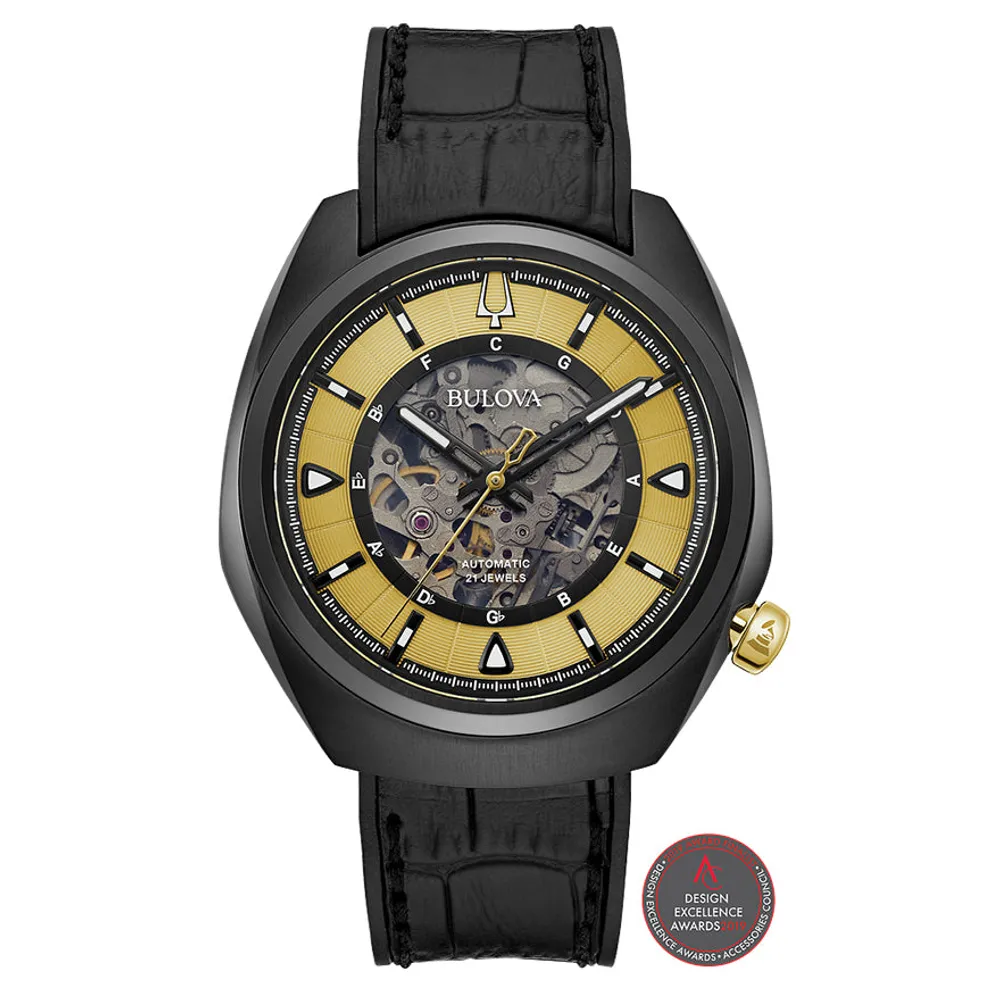 Bulova Grammy Edition Black Gold Dial Automatic Watch | 98A241