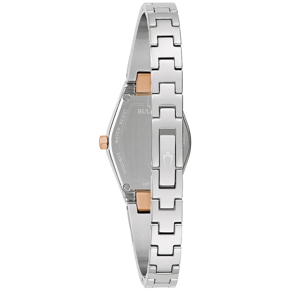 Bulova Gemini Black Dial Ladies Watch | 98P216