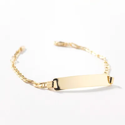 Marine Link ID Bracelet in 10K Yellow Gold