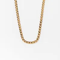 2.70mm Beveled Curb Chain in Italian 10K Yellow Gold (20”)