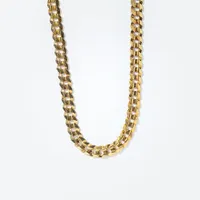 6mm Concave Curb Chain in 10K Italian Yellow Gold (22”)