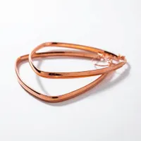 Triangle Hoop Earrings in 10K Rose Gold