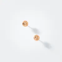 Diamond Cut Ball Stud Earrings in 10K Rose Gold