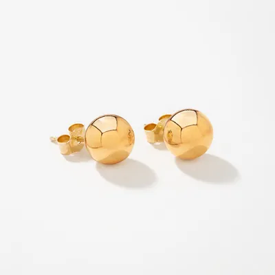 Ball Stud Earrings in 14K Yellow Gold