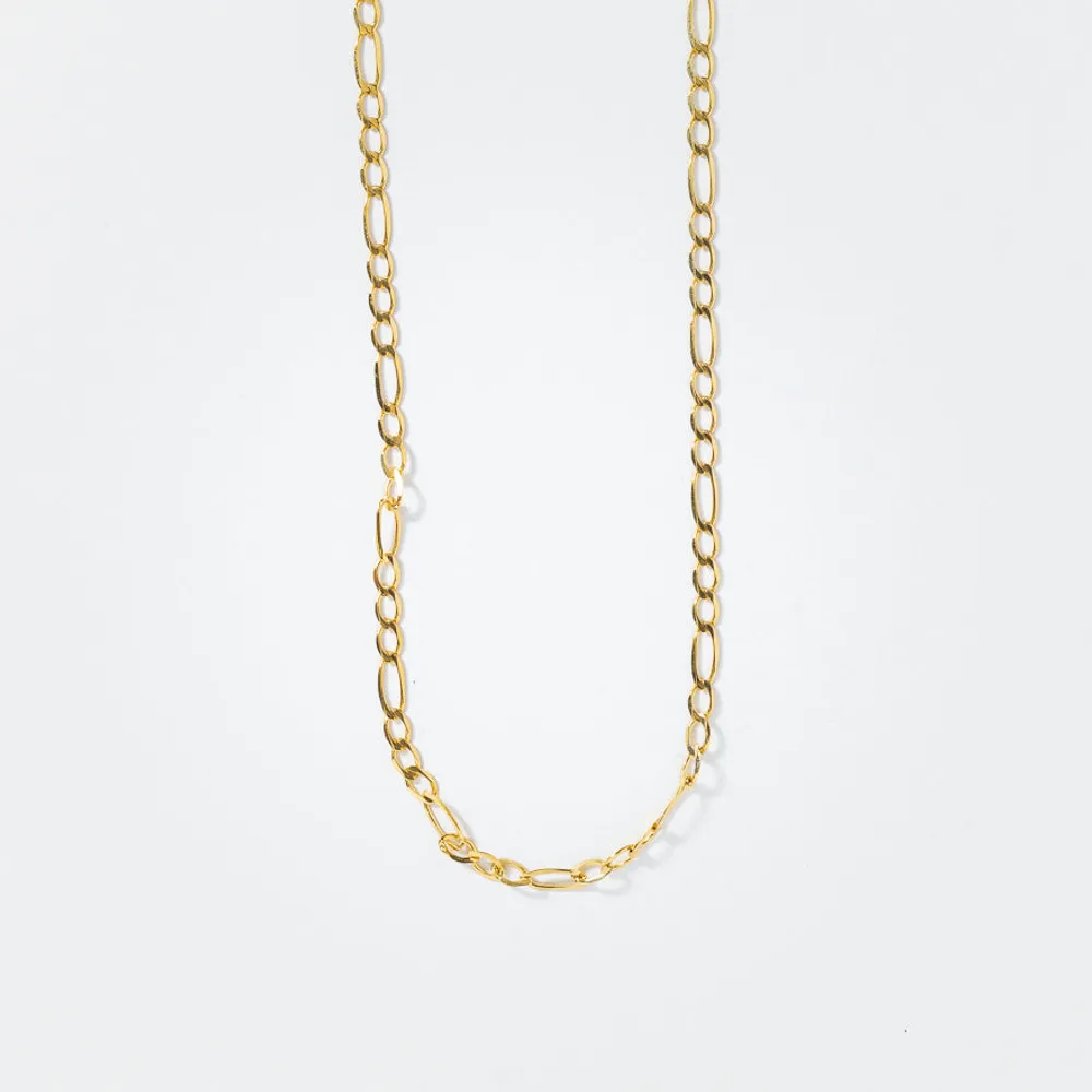 2.80mm Figaro Chain in 10K Italian Yellow Gold (22”)