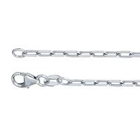 10K White Gold 1.9mm Paper Clip Chain (16”)