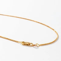 10K Yellow Gold Diamond Cut Round 1.00mm Wheat Chain (20")
