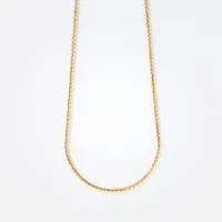 10K Yellow Gold Diamond Cut Round 1.00mm Wheat Chain (18")