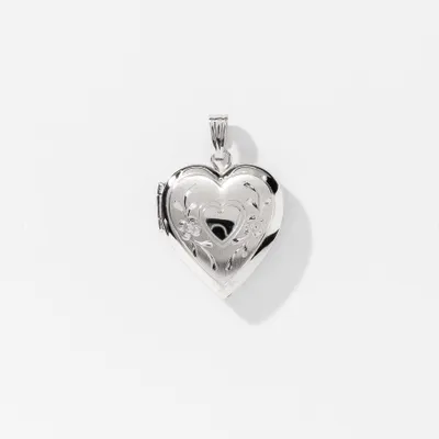 Heart Locket in 14K White Gold