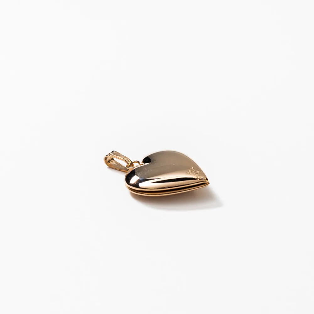 Heart Locket in 14K Yellow Gold (0.01 ct tw)