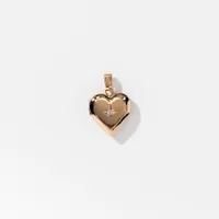 Heart Locket in 14K Yellow Gold (0.01 ct tw)