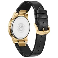 Citizen Men's Axiom Eco-Drive With Gold Tone Case and Black Leather St