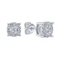 Miracle Mark Diamond Earrings in 10K White Gold (0.10ct tw)