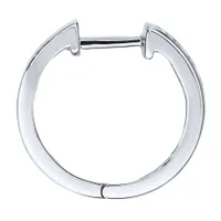 Hoop Channel Set Diamond Earrings in 10K White Gold (0.50ct tw)