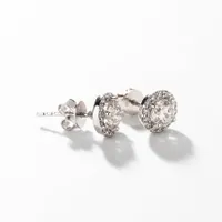 Diamond Stud Earrings in 14K White Gold (1.14 ct tw)