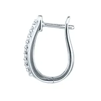 U-Hoop Diamond Earrings in 10K Gold (0.25 ct tw