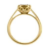 Diamond Cluster Ring 10K Yellow Gold (0.25 ct tw)