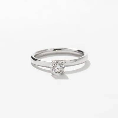 Diamond Solitaire Engagement Ring 14K White Gold (0.40 ct tw)