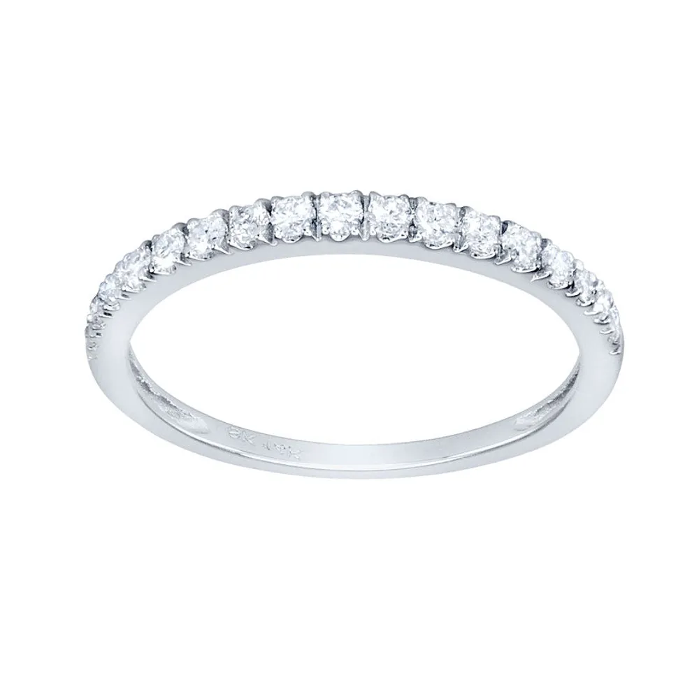 Diamond Micro-Claw Set Wedding Band 14K White Gold (0.24ct tw)