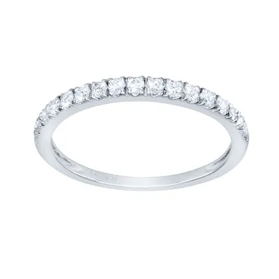 Diamond Micro-Claw Set Wedding Band 14K White Gold (0.24ct tw)