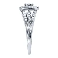 Diamond Cluster Ring 10K White Gold (0.40 ct tw)