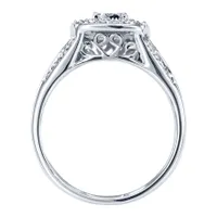 Diamond Cluster Ring 10K White Gold (0.40 ct tw)