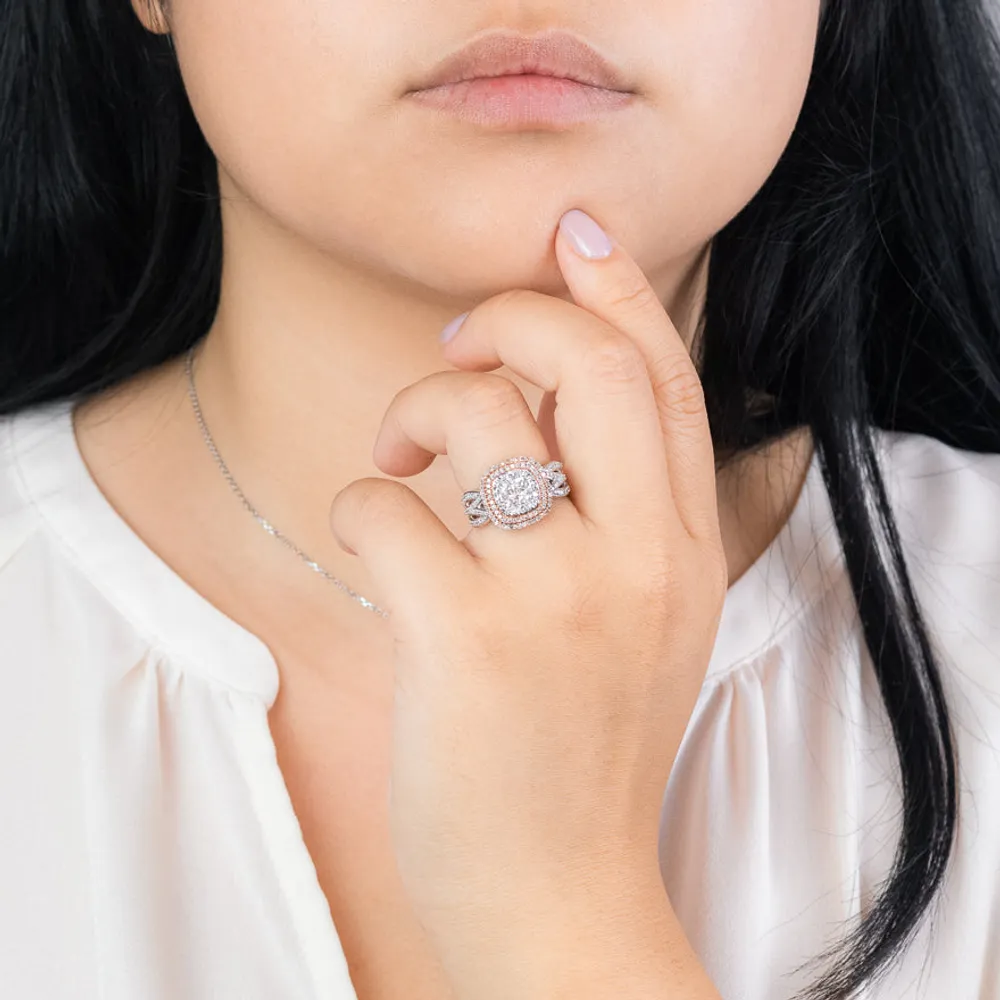 Two-Tone Diamond Cluster Ring (1.00ct tw)