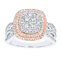 Two-Tone Diamond Cluster Ring (1.00ct tw)