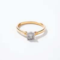 Diamond Promise Ring 10K Yellow and White Gold (0.05 ct tw)