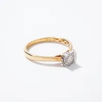 Diamond Promise Ring 10K Yellow and White Gold (0.05 ct tw)