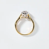 10K Yellow and White Gold Crossover Diamond Engagement Ring (0.30 ct t