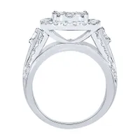 Diamond Statement Ring 10K White Gold (3.00ct tw)