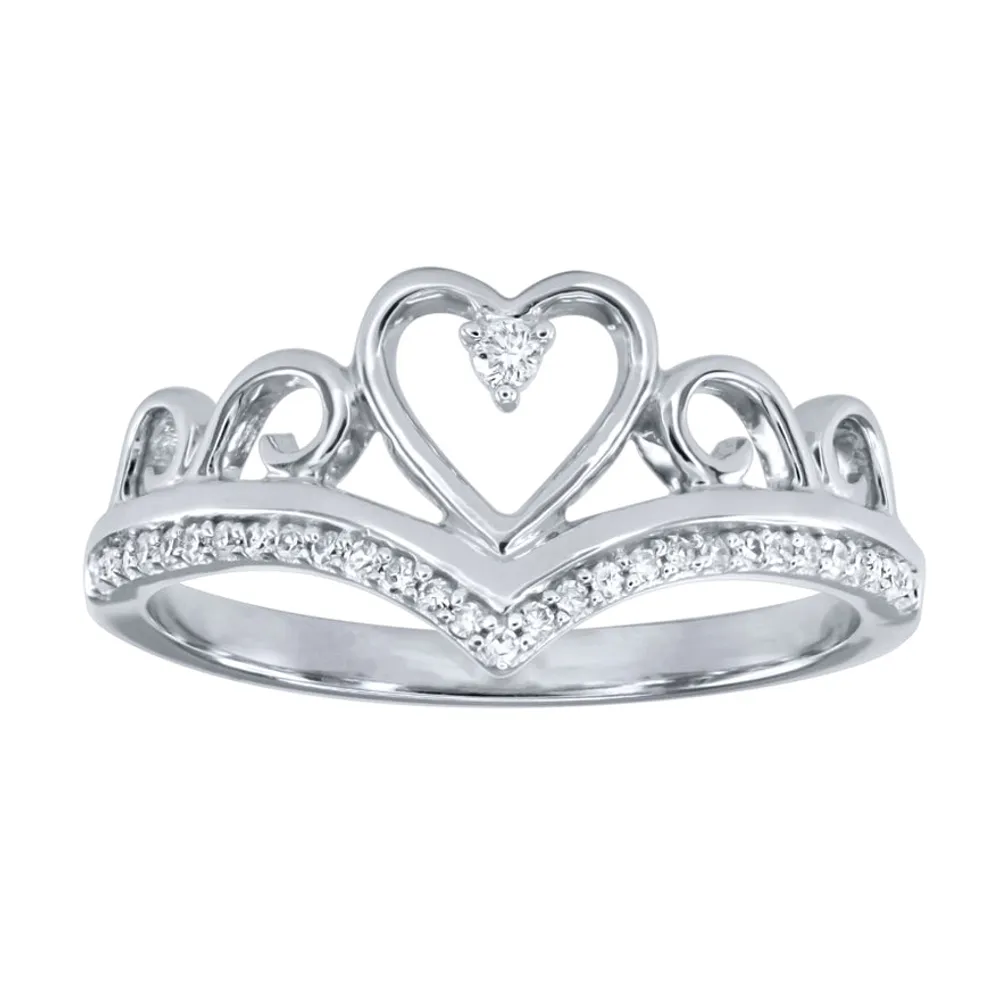 Promise Ring in 10K White Gold (0.10 ct tw) – Ann-Louise Jewellers