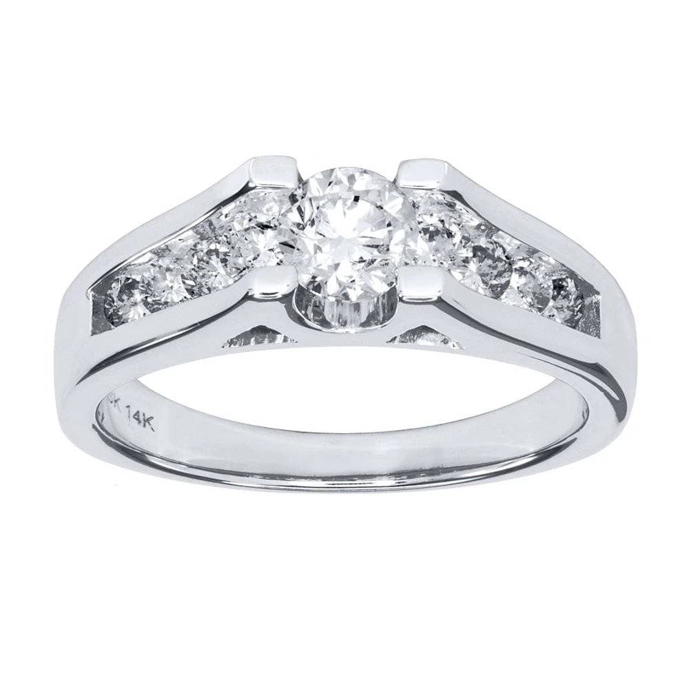 Diamond Engagement Ring 14K White Gold (1.00 ct tw)