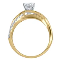 14K Yellow Gold Split Shank Diamond Engagement Ring (0.75 ct tw)