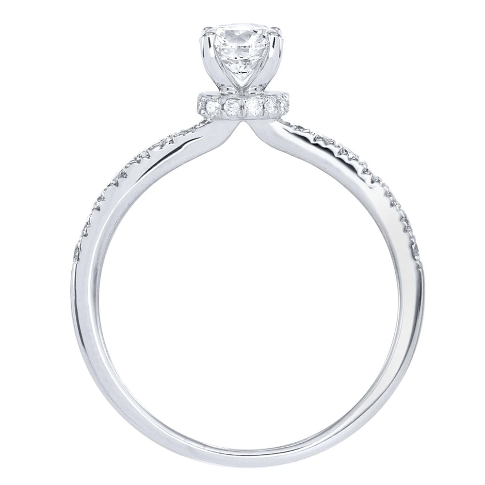 14K White Gold Engagement Ring (0.75ct tw)