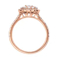 14K Rose Gold Double Halo Diamond Engagement Ring (1.00 ct tw)
