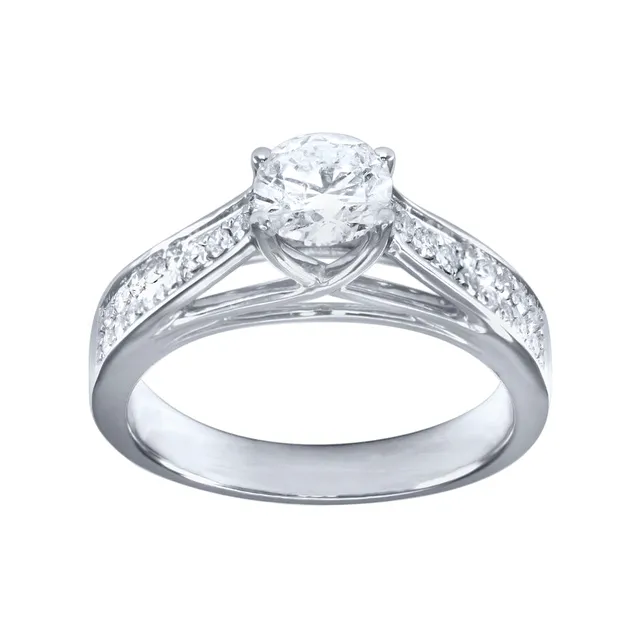 Princess Cut Diamond Engagement Ring in 14K White Gold (0.70 ct tw) –  Ann-Louise Jewellers