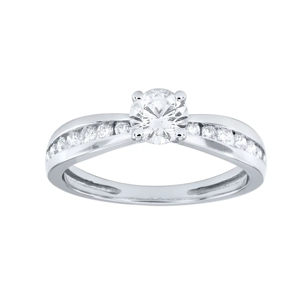 Diamond Engagement Ring 14K White Gold (0.83 ct tw)