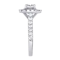 Halo Diamond Engagement Ring 14K White Gold (1.50 ct tw)